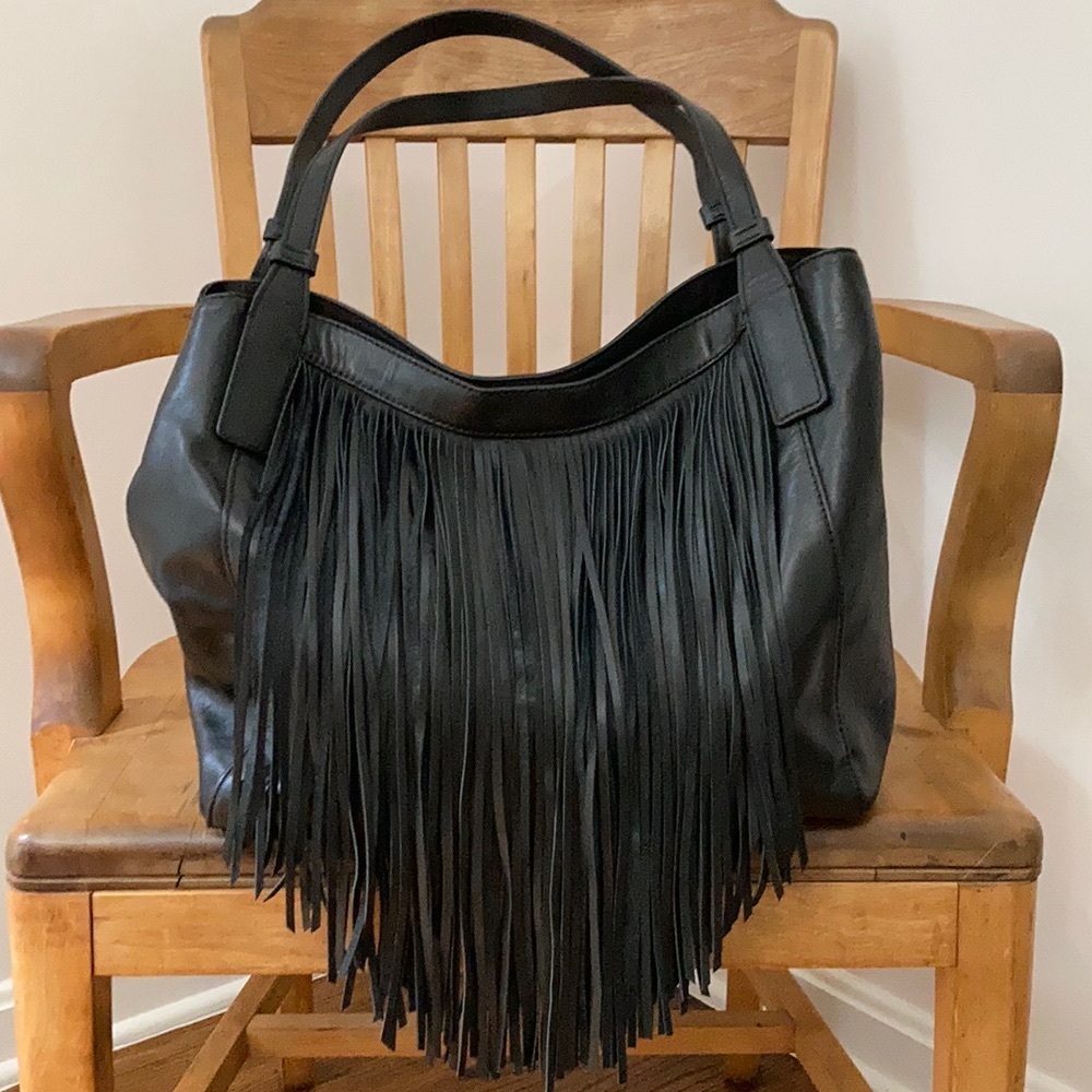 Frye ray fringe shoulder bag